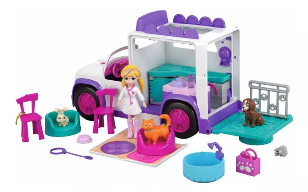 Transforme a Brincadeira com o Conjunto Veículo e Boneca Polly Pocket – Hospital Móvel!